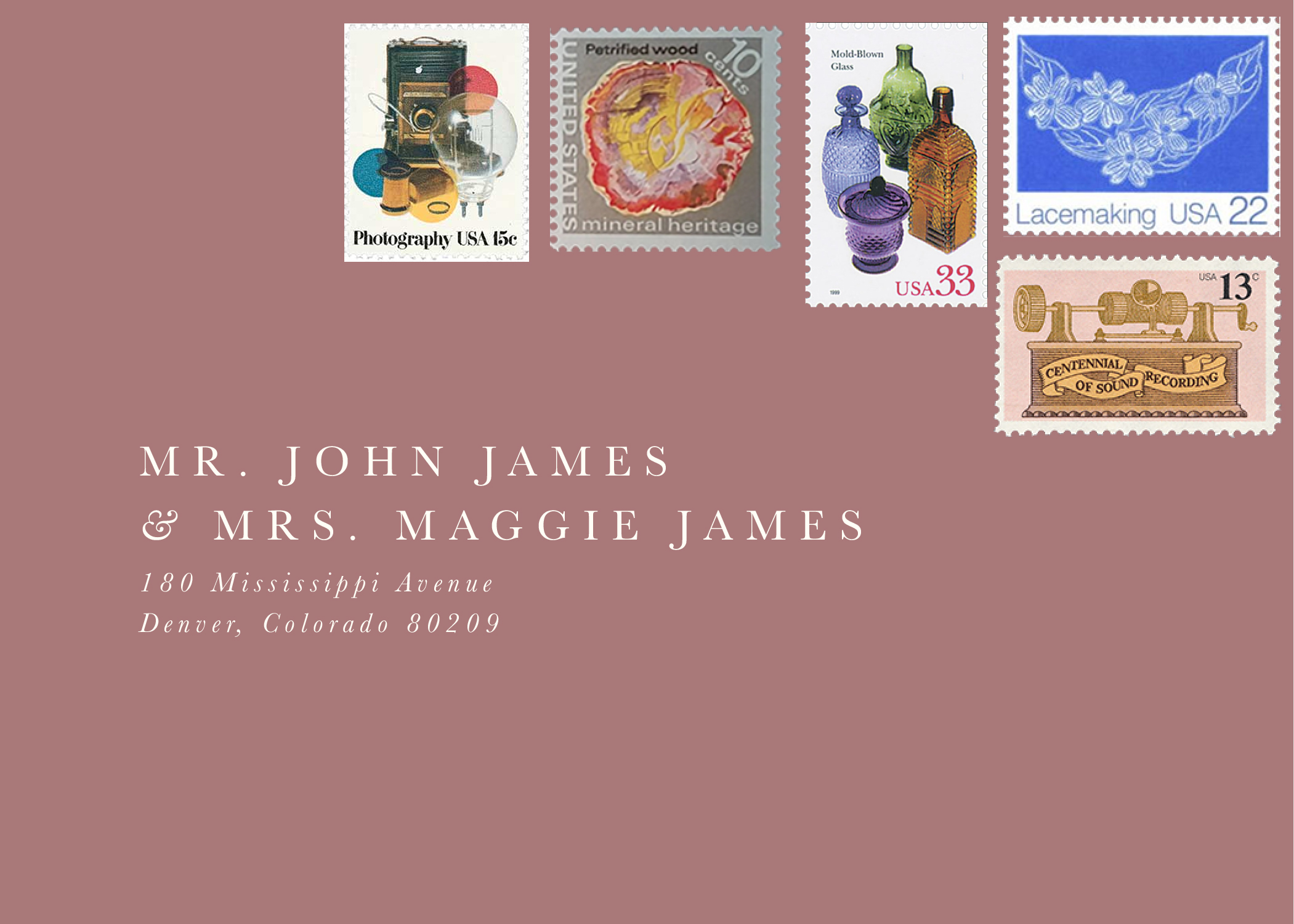 curated vintage stamps for wedding invitations matching vintage, unique stamps